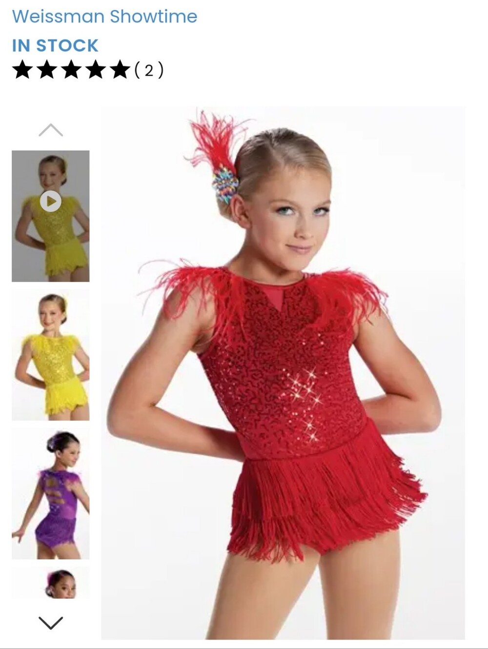 Weissman "Don't Stop" Dance Costume
